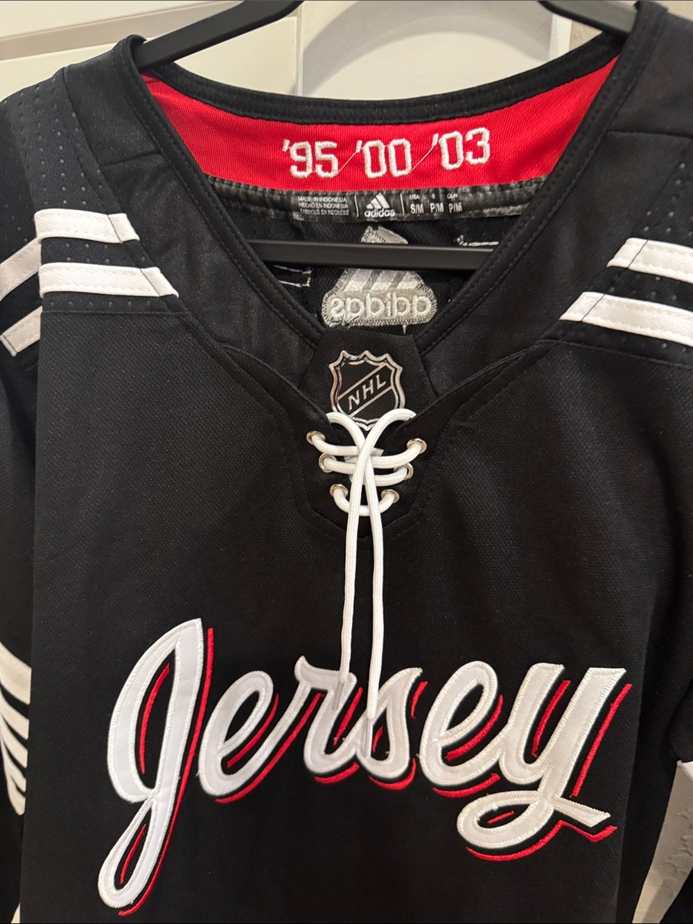 Adidas New Jersey Hockey Jersey Custom #5 BBABYBLEED sm/m